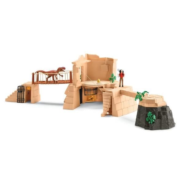 Äventyr i den förlorade templet, Schleich 42657 Dinosaurier, Set med en Monolophosaurus dinosaurie inkluderad, För barn från 5 år
