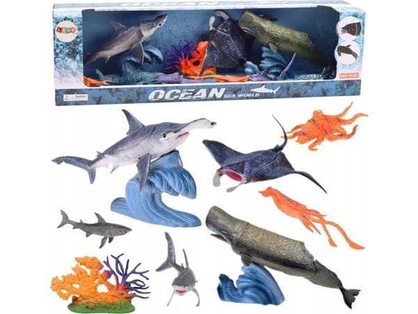 Set of Sea Animals Figures Liikkuvat osat takki