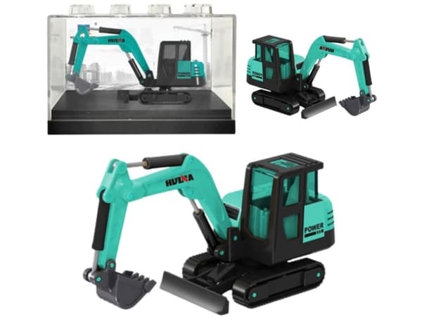 Caterpillar Grävmaskin Metall Samlarmodell Huina Green 1:80