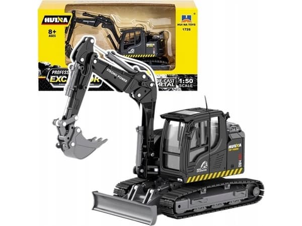 Beltemaskin med Bulldoser Metall Huina Sort 1:50