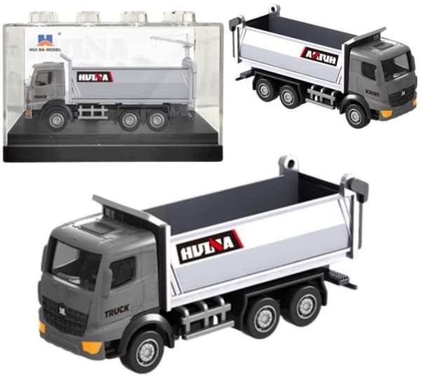 Metal dumper samleobjekt modell Huina sølv 1:80