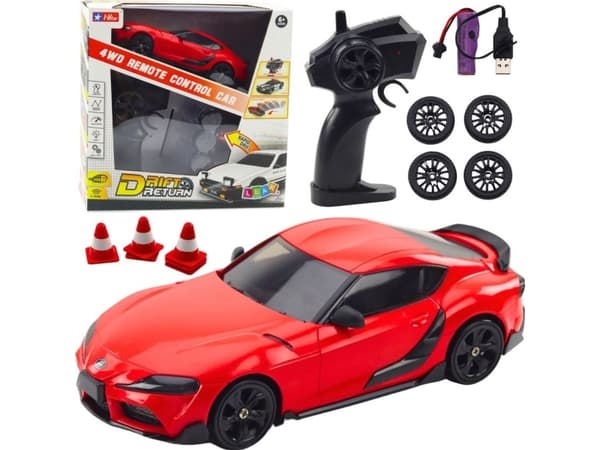 Drift Sportbil Utbytbara hjul Fjärrstyrd RC 4WD Röd