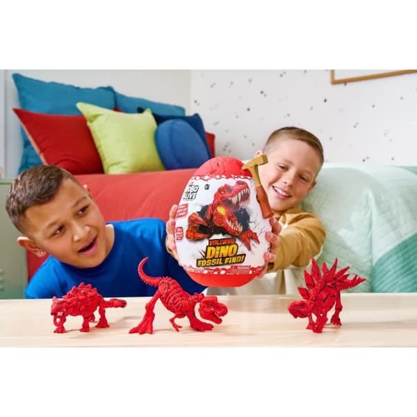 Grävarspel - ZURU - ROBO ALIVE Vulkan Fossil Fynd S2 - Dinosauriefossil - Ljud och ljus - Sten och sand