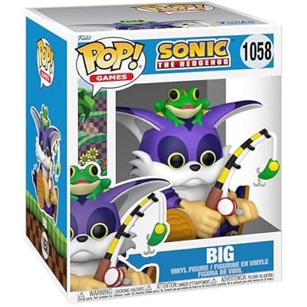 Figur - Funko Pop! - Big The Cat med Froggy - Sonic The Hedgehog - 15,24 cm - Kvalitetsvinyl