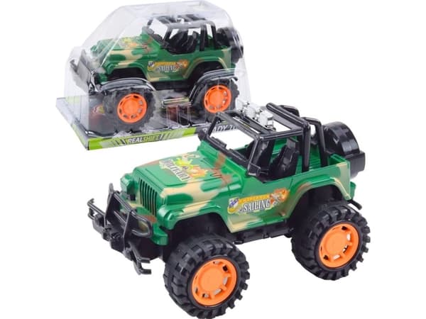 LeanToys Large Military Off-Road Vehicle Green