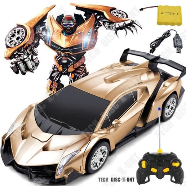 TD® Transformerbar fjärrkontroll robot bil robocop konstruktion leksak fjärrkontroll guide kit projekt smarta hjul miniatyr barn