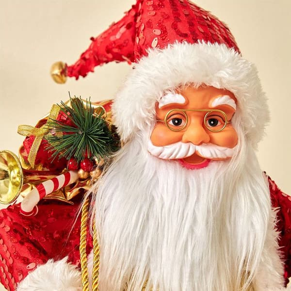 TD® Santa Claus Doll 15*9*30cm Simuleringsansiktsdekoration till juldagen