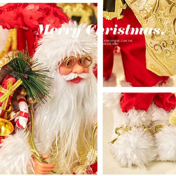 TD® Santa Claus Doll 15*9*30cm Simuleringsansiktsdekoration till juldagen