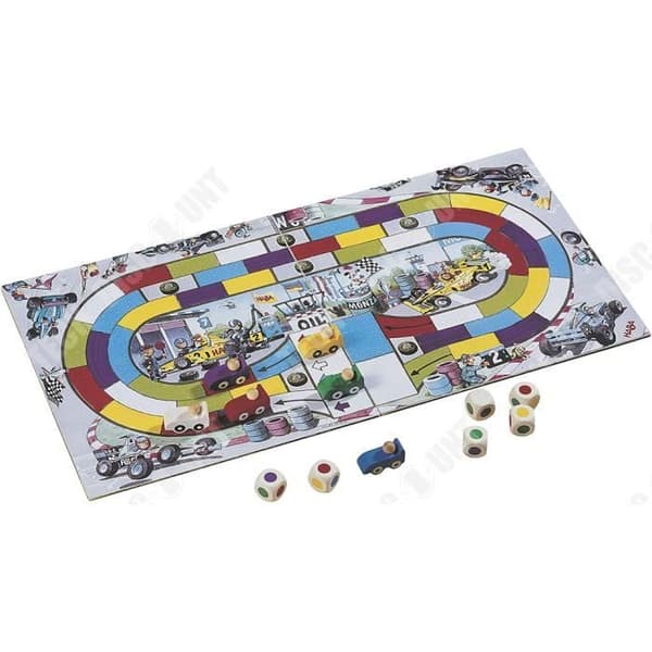 TD® MONZA Brädspel - Lärorikt spel för barn - Pusselbordsleksak Bilracingspel