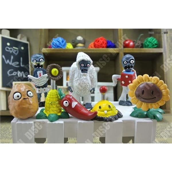 TD® 8st-lot PVZ Plants vs Zombies Figurer Plants and Zombies PVC Action Figures Collection Model Leksaker Dockor - 2nd Generation -8st