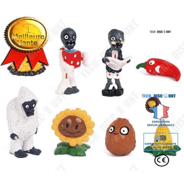 TD® 8st-lot PVZ Plants vs Zombies Figurer Plants and Zombies PVC Action Figures Collection Model Leksaker Dockor - 2nd Generation -8st