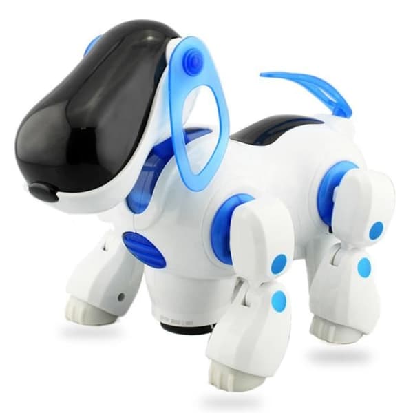 magnifik elektronisk musikvän hund för barn som går och springer interaktiv robot billig mini leksak ljus