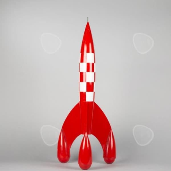 CONFO® Toy raket modell harts figur modell färgglad leksak modell figur leksak röd raket modell plast figur