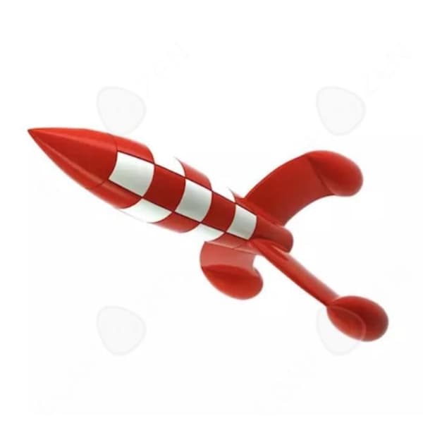 CONFO® Toy raket modell harts figur modell färgglad leksak modell figur leksak röd raket modell plast figur