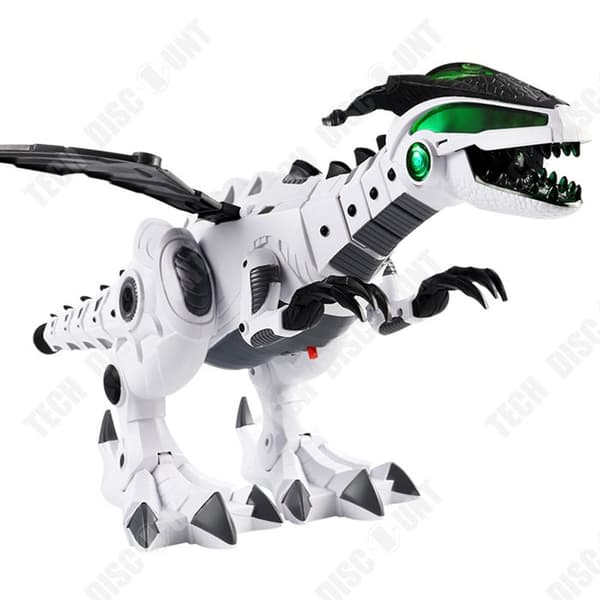 TD® Robot dinosaur mekanisk intelligent fjärrstyrd med pussel, ljus och musik leksak för barn fjärrstyrd elektrisk