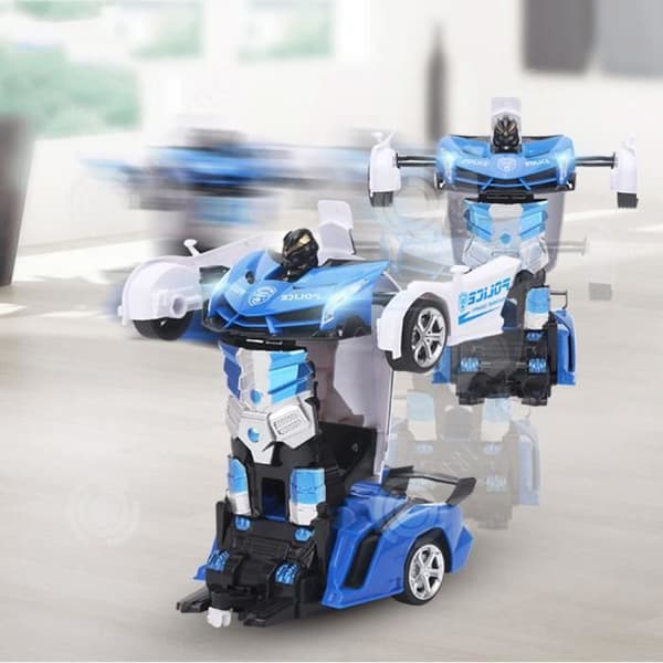 INN® Toy Fjärrkontroll Deformation Bil En-knapps Deformation Fjärrkontroll Bil King Kong Robot Julklapp för barn