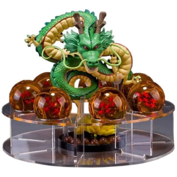 Creative Night Light Bord LED-lampa Action Figur Leksaker Dragon Ball z Shenron Blessing Uppfyll drömmen DBz Combo Set Mascot
