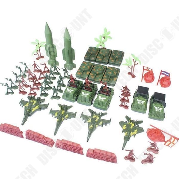 KIT 307 delar av miniaturfigurer soldater armé tank för barn-rollspel krig barn Leksak Julklapp