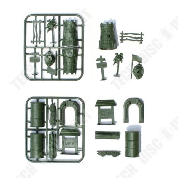 KIT 307 delar av miniaturfigurer soldater armé tank för barn-rollspel krig barn Leksak Julklapp