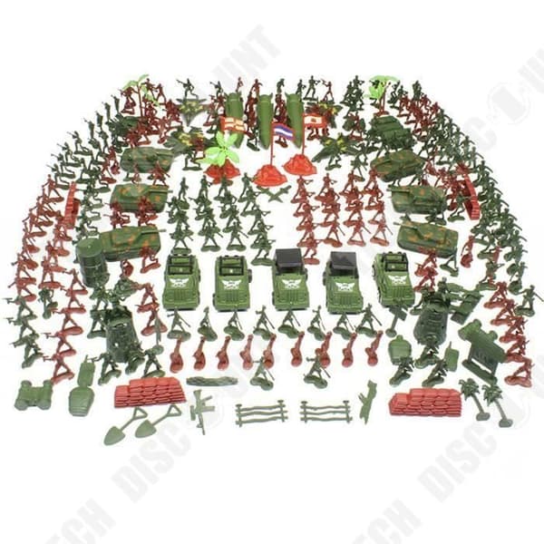 KIT 307 delar av miniaturfigurer soldater armé tank för barn-rollspel krig barn Leksak Julklapp