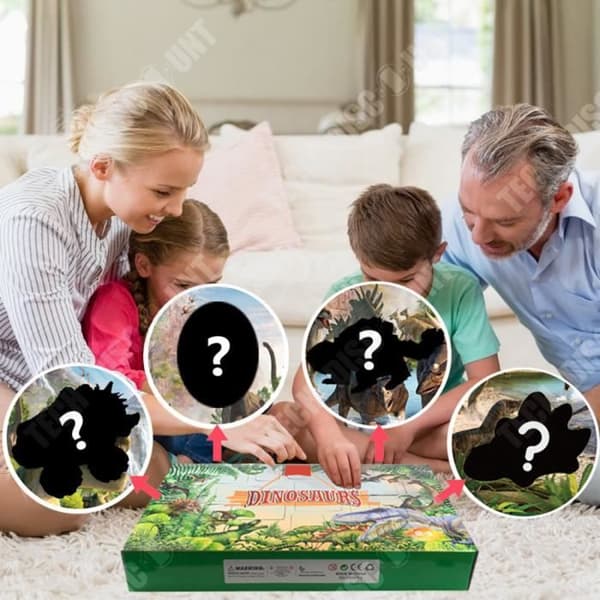 TD® julnedräkningskalender blind låda present, överraskande blind låda demontering dinosaurie leksaksset
