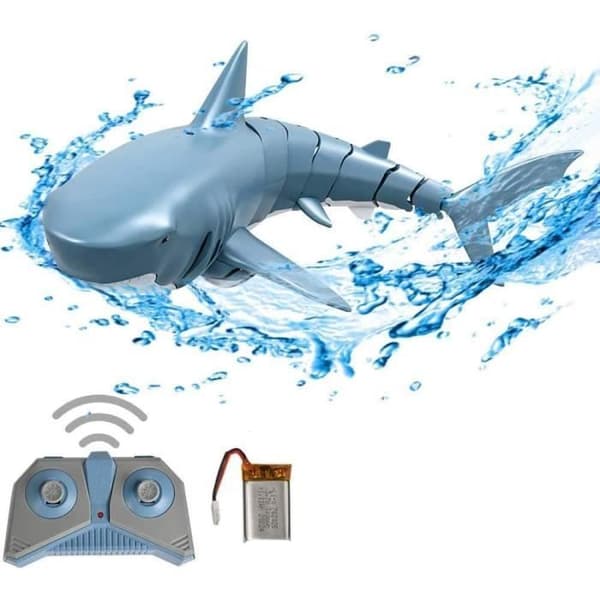 Fjärrkontroll Shark Boat Toy, 2.4GHz Simulering Elektrisk fjärrkontroll Shark Boat Toy, Barnpool present