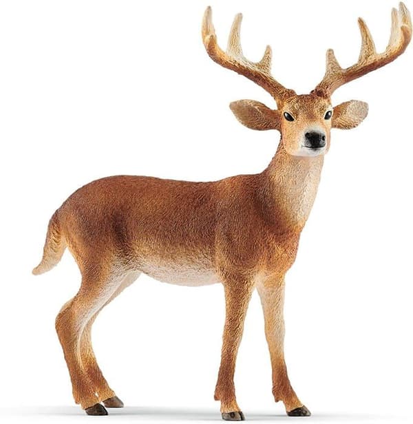 White-tailed Deer Figurine - SCHLEICH Wild Life 14818 - 60mm Trä - För barn, pojkar och flickor