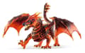 Miniatyrbild 2 av 4: Lava drake, Schleich drake figur med rörliga delar, Röd drak leksak från ELDRADOR varelsekollektion för