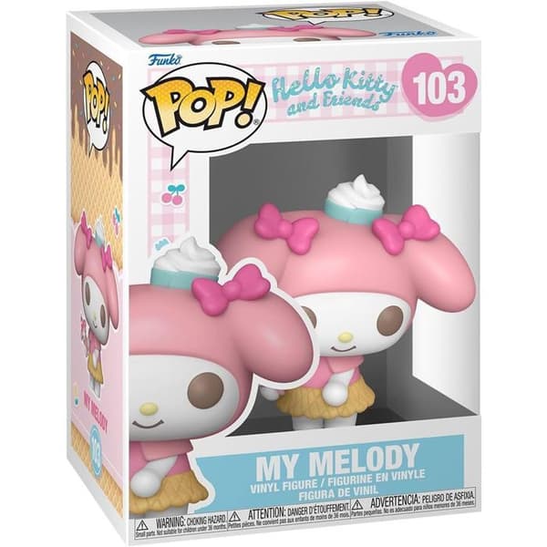 Figur - Funko Pop! - Hello Kitty - My Melody - Hållbar Vinyl - 9,5 cm