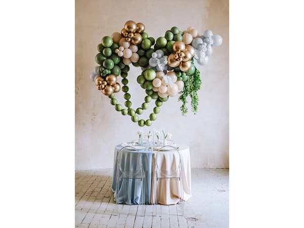 PartyDeco LB13P-097-20, lekeballong, lateks, oliven, monokromatisk, universell, universell