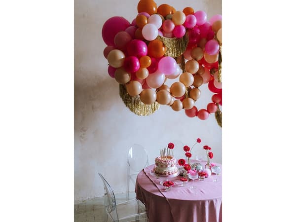 PartyDeco LB13P-081J-20, Toy balloon, Latex, Light pink, Monochromatic, Universal, Universal