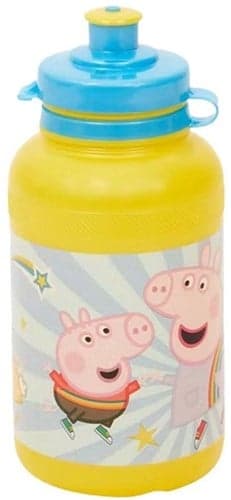 Peppa Pig Greta Gris 08159 Vattenflaska Dricksflaska 15cm 400ml GUL