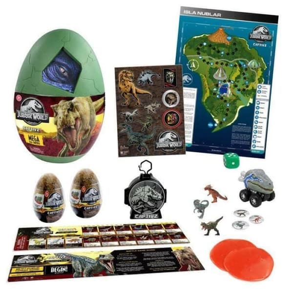 Jurassic World Clash Edition - Mega Egg 20 Surprises - 28 cm