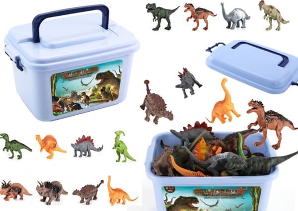 Sferazabawek Lean Toys Dinosauriefigur Set Park Tillbehörslåda 46 delar