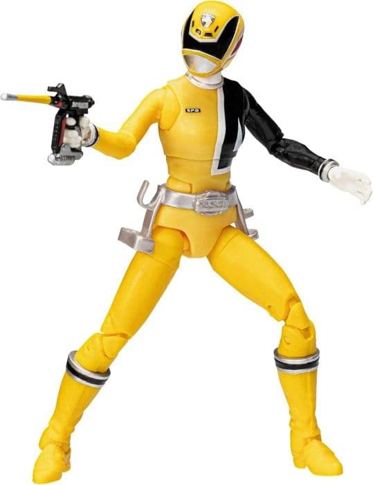 Samlarfigur - POWER RANGERS - Gul S.P.D. Ranger - 15,2 cm - Tillbehör ingår - Från 4 år