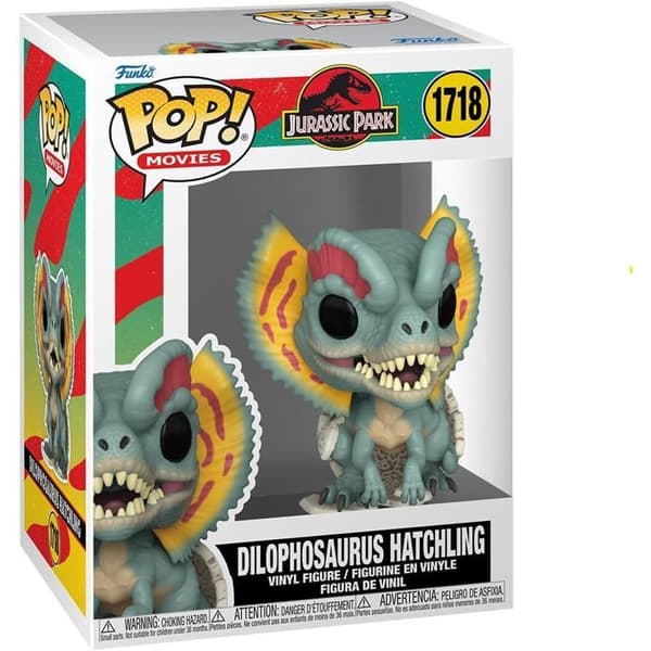 Figur - Funko - Dilophosaurus - Hållbar Vinyl - 9,5 cm - Present Jurassic Park