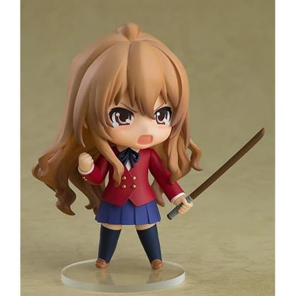 Figur Nendoroid - GOOD SMILE COMPANY - Taiga Aisaka 2.0 - 3 ansiktsplaketter - Träsvärd - Skål med ris