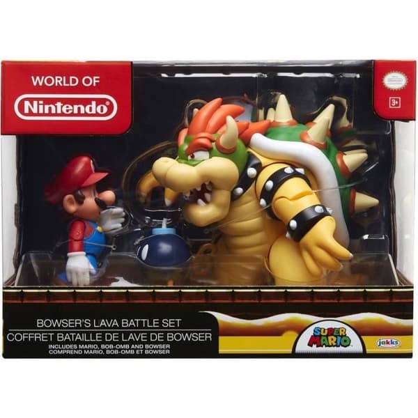 Mario and Bowser-figur - JAKKS PACIFIC dioramalåda - Super Mario-licens