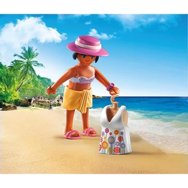 PLAYMOBIL - Modetjejer - Strandoutfit för tjejer - Från 4 år