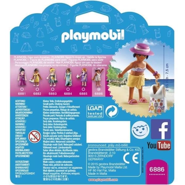 PLAYMOBIL - Modetjejer - Strandoutfit för tjejer - Från 4 år