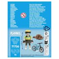Miniatyrbild 2 av 4: Cyklist med mountainbike och trädstam