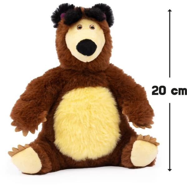 Docka och mjukislåda - MASHA OCH BJÖRNEN - Masha 12 cm och Michka 20 cm - Från 3 år - MHA21