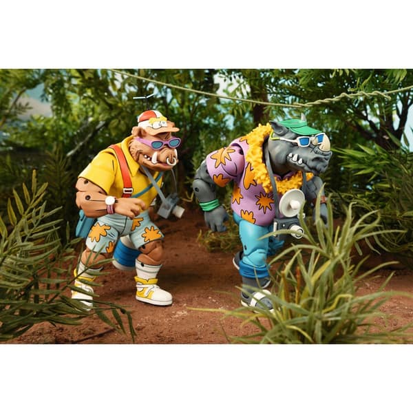 Ninja Turtles Teenage Mutant Vacation Bebop &#38; Rocksteady pack 2 figures 18cm