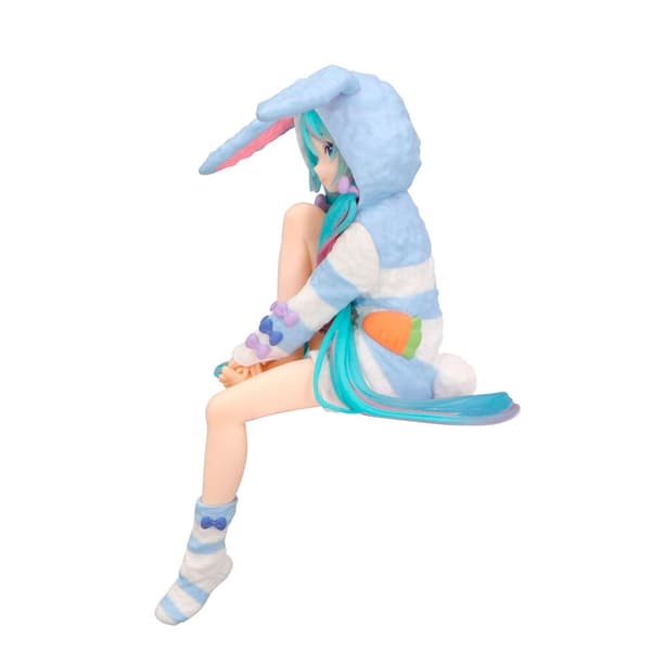 Hatsune Miku Miku Rabbit Ear Hood Pajama Noodle Stopper figure 14cm