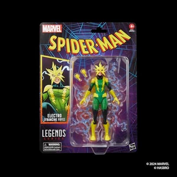 Samlarfigur - MARVEL - Electro (Francine Frye) - 15 cm - 4 tillbehör - Ledad