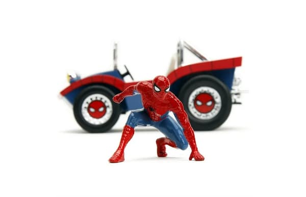 Marvel Spiderman Figure and Buggy 1:24 Scale Die Cast Figure