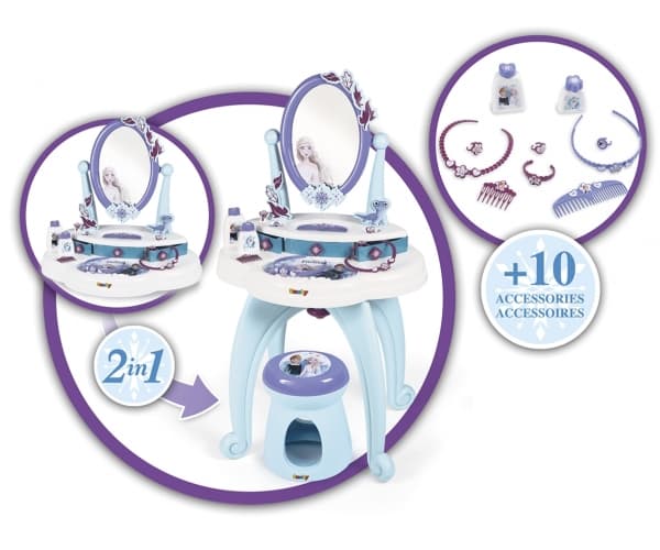 [OUTLET] - Smoby SMOBY Frozen Pukeutumispöytä 2in1 lapsille Frozen