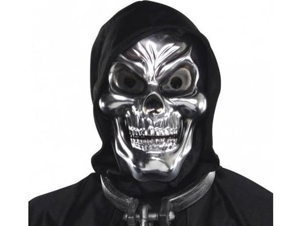 AMSCAN Silver Skull Mask - 1 stk