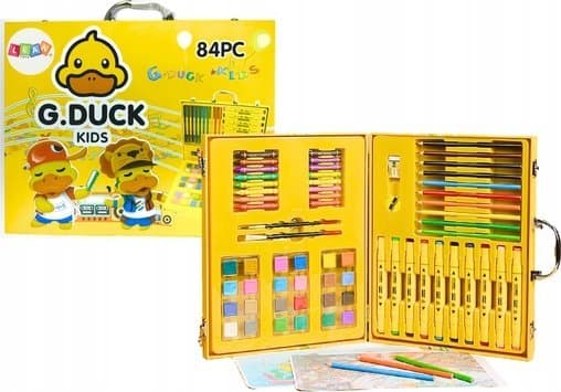 LeanToys Artistic I Koffert Gul And 84 stk