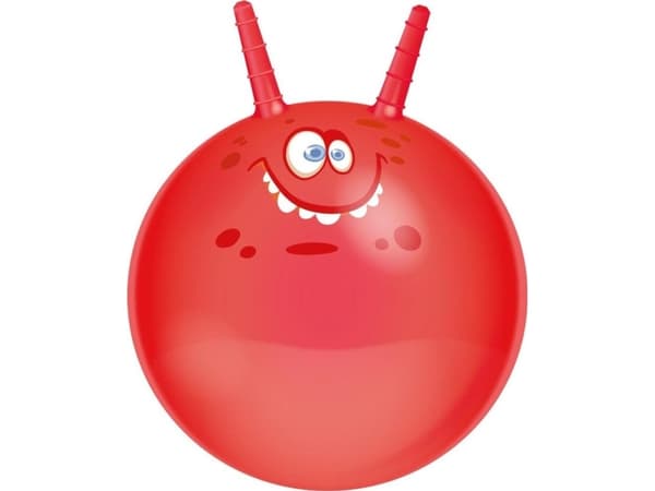 Eddy Toys HOPPEBALL MED HORN 45CM - RØD